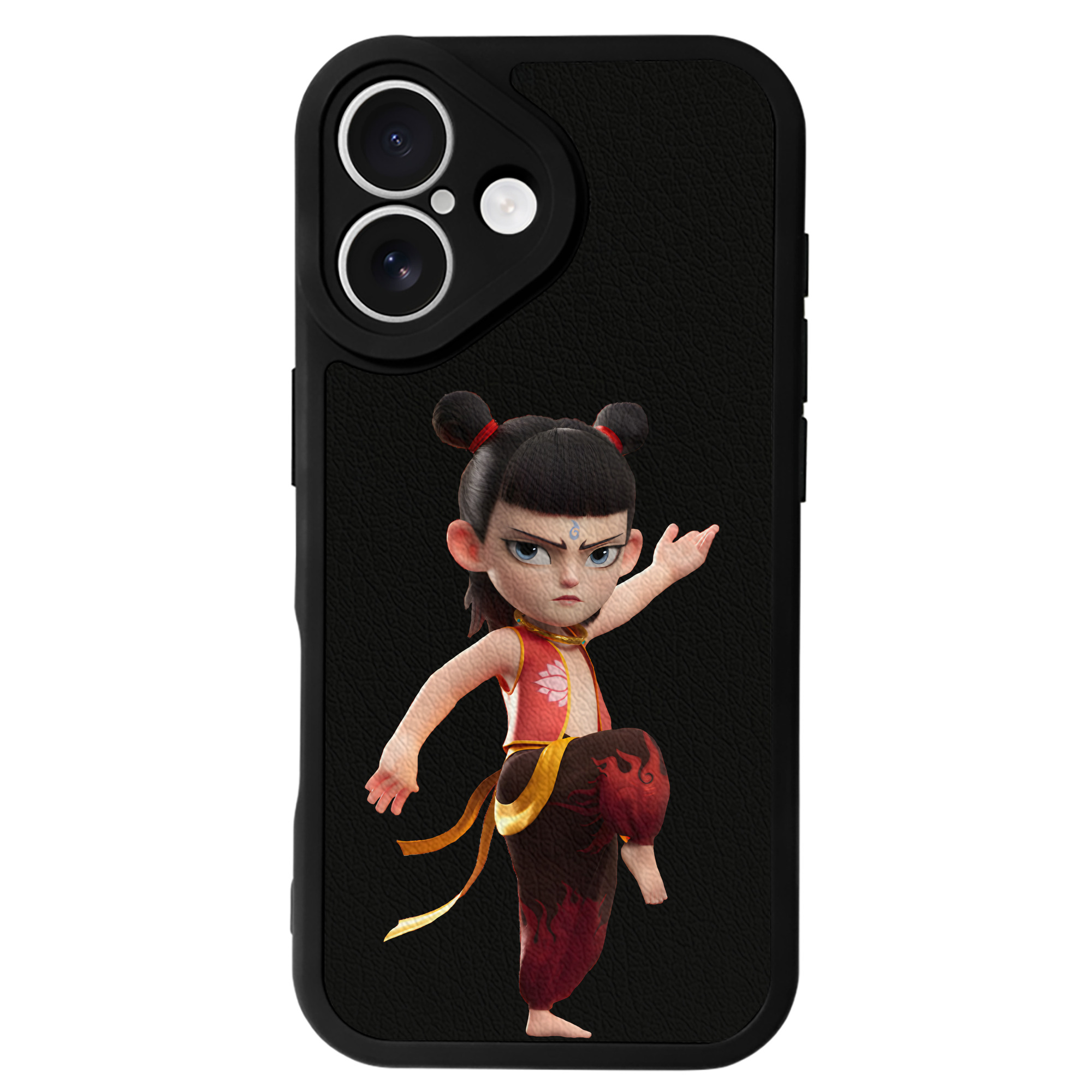 （画像用） Ne Zha 2 ナタ 魔童の大暴れ 【iPhone 16シリーズ対応】シリコンスマホケース（レザー調） 材質：シリコン